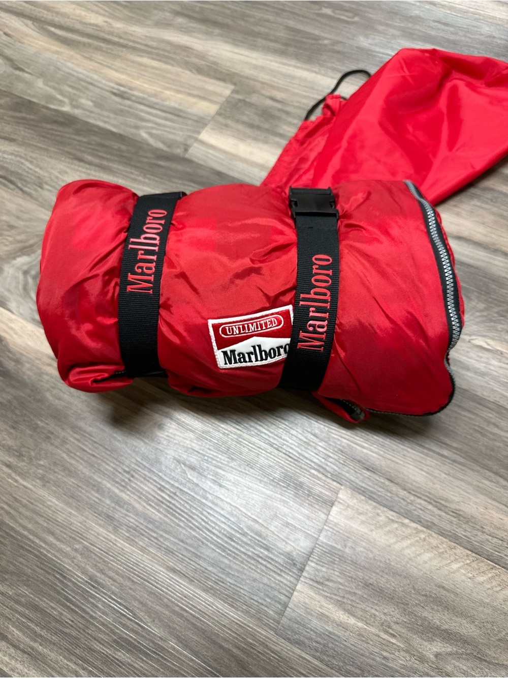 90’s Vintage Marlboro Red Black Sleeping Bag